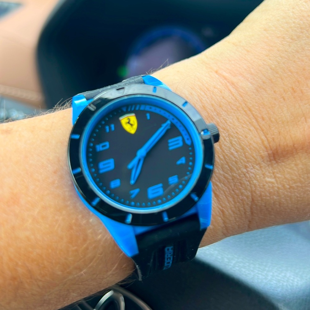 Ferrari Kids Black and Blue Watch